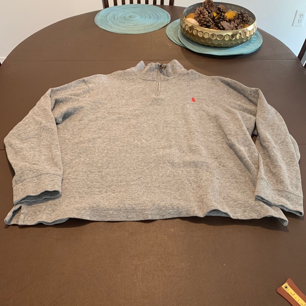 Polo Ralph Lauren Mens Sweater Gray Size 2XL Quarter-Zip Pullover